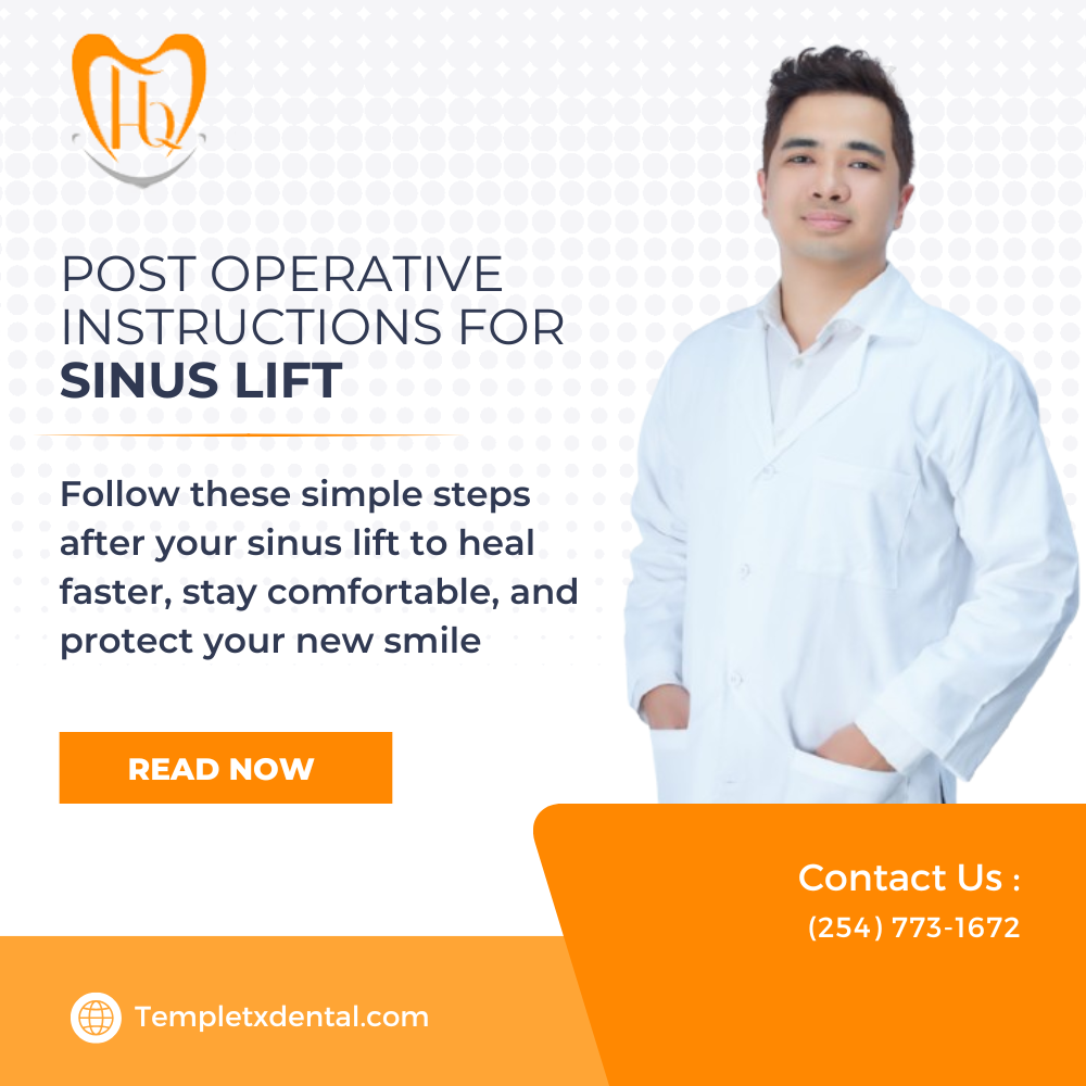 Post Operative Instructions for Sinus Lift